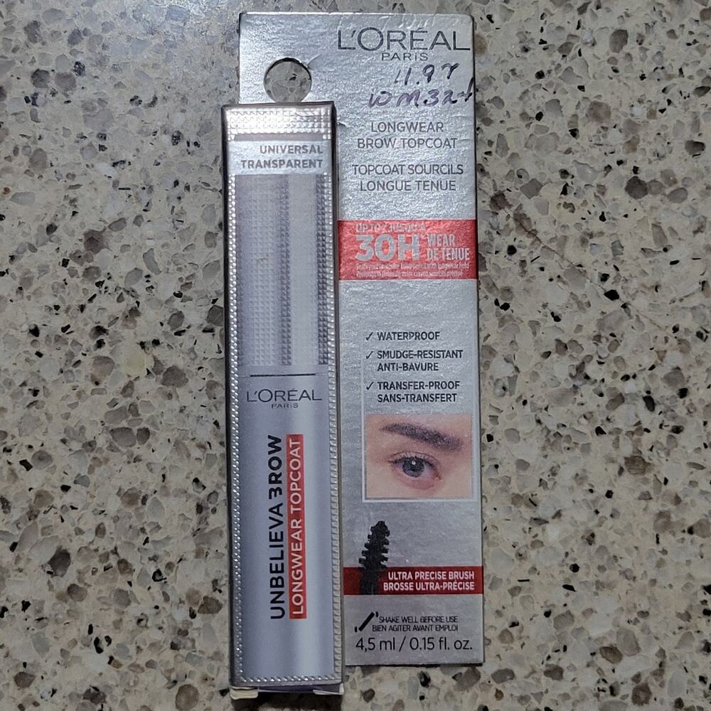 LOréal Unbelieva Brow Longwear Waterproof Brow Topcoat Universal Transparent NEW